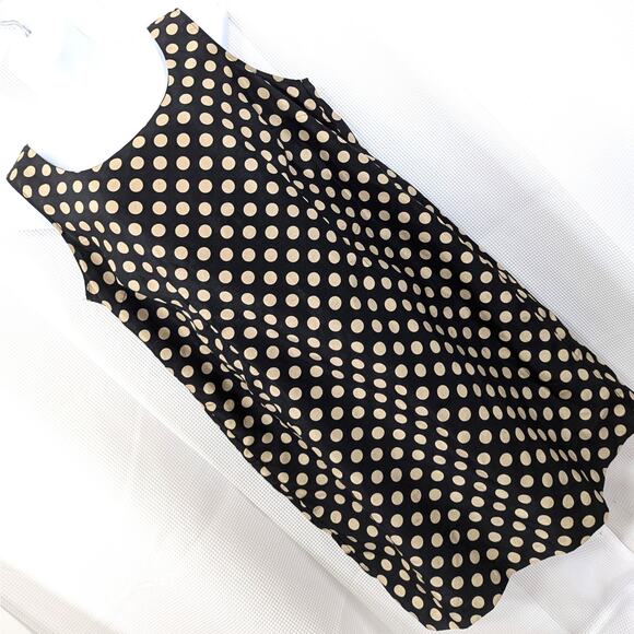 NWOT! DANA KAY! SHANTUNG-LOOK BLACK AND GOLD POLKA DOTTED SHEATH DRESS! SZ 22W - Picture 9 of 9